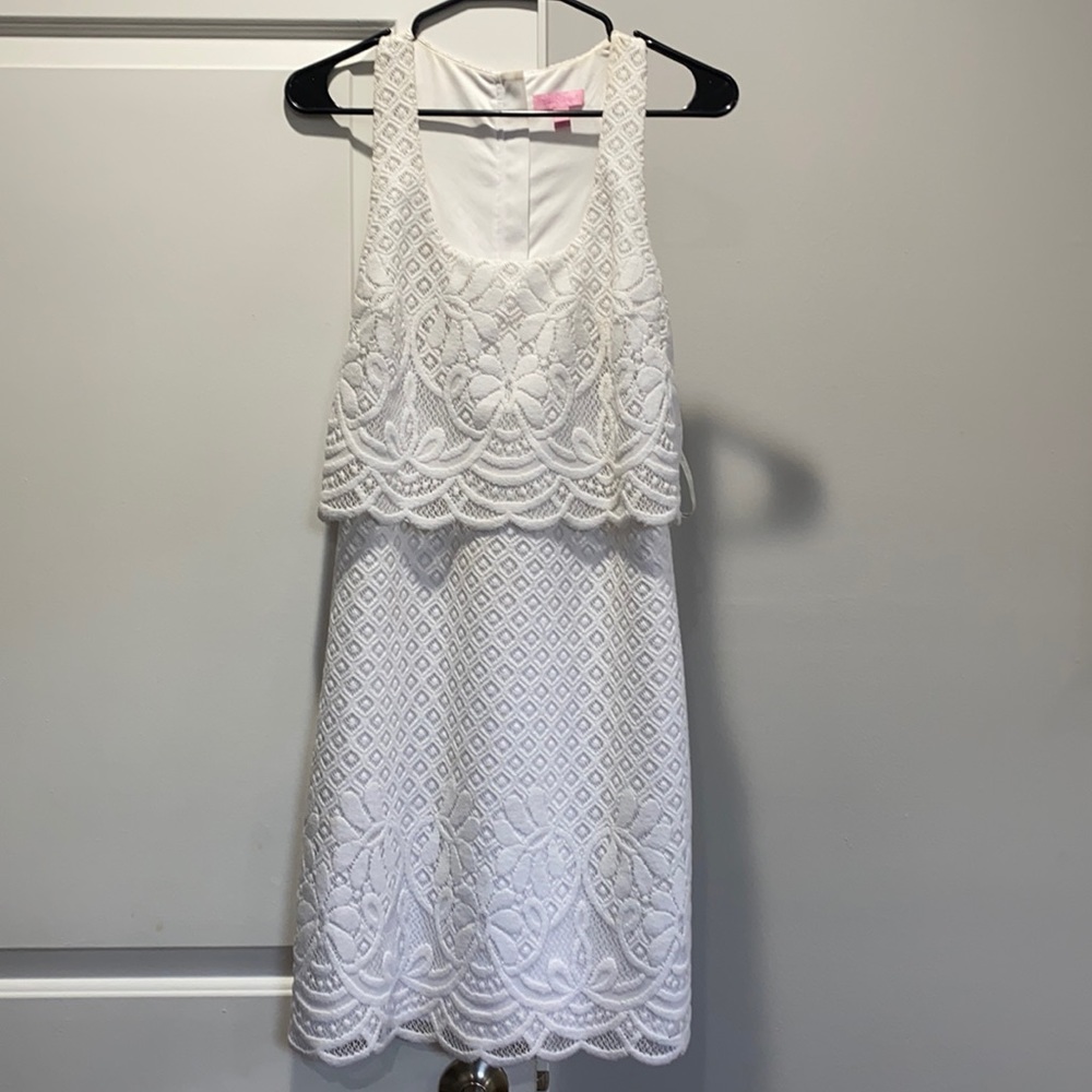 White lily pulitzer lace dress